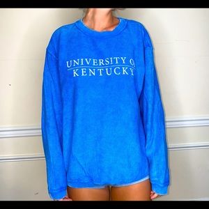blue lightly worn University of Kentucky crewneck